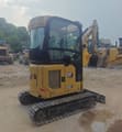 2020 Caterpillar 302CR mini excavator, rear three-quarter view
