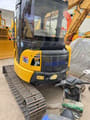 2020 Komatsu PC35MR mini excavator, rear three-quarter view