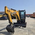 2025 Sany SY35U mini excavator, front three-quarter view