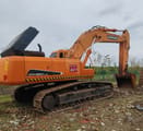 2017 Doosan DX420LC-9C crawler excavator, rear three-quarter view