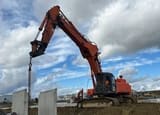 2008 Hitachi ZX470LCH-3 demolition excavator, side view