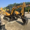 2020 Sany SY35U mini excavator, front three-quarter view
