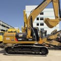 Caterpillar 320D2L crawler excavator, side profile view