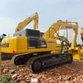 2017 Komatsu PC400 crawler excavator, rear three-quarter view