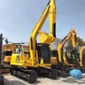 Komatsu PC130 crawler excavator, side view
