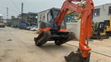 2016 Hitachi Zaxis 50U mini excavator, rear three-quarter view