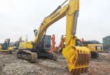 Kobelco SK350D crawler excavator, front three-quarter view