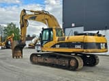 2005 Caterpillar 330CL crawler excavator, rear three-quarter view