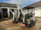 2020 Bobcat E19 mini excavator, front three-quarter view