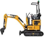 XCMG XE10E mini excavator, side view