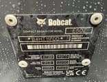 2023 Bobcat E50Z mini excavator identification plate