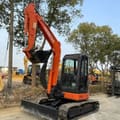 2018 Hitachi ZX50U-2 mini excavator, front three-quarter view