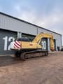 2019 Kobelco SK500LC-10 crawler excavator, rear three-quarter view