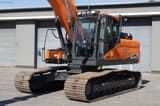 2022 Doosan DX225LC-7 crawler excavator, front three-quarter view