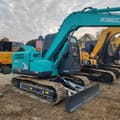 2020 Kobelco SK75 mini excavator, side view