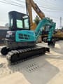 2013 Kobelco SK55SR mini excavator, rear three-quarter view