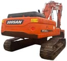 2013 Doosan DX300LC crawler excavator, rear three-quarter view