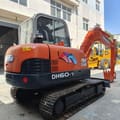 Doosan DH60-7 mini excavator, rear three-quarter view