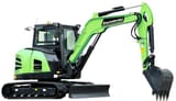 Eurotrac HE60-EV mini excavator, side view