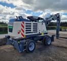 2023 Terex TWH 220 Material Handler from the rear three-quarter view, highlighting the counterweight.