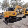 2024 Sany SY75C mini excavator, rear three-quarter view
