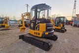 2020 Komatsu PC50MR mini excavator, rear three-quarter view