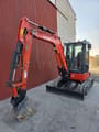 2021 Kubota U36-4 mini excavator, front three-quarter view