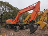 2015 Hitachi EX160WD wheel excavator, side profile view