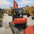 2022 Kubota KX155 mini excavator, rear three-quarter view
