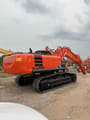 2009 Hitachi ZAXIS 350H crawler excavator, rear three-quarter view