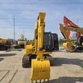 Komatsu PC70-8 mini excavator, front view