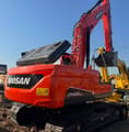 2024 Doosan DX225LCA mini excavator rear view
