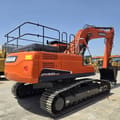 2023 Doosan DX300LC-9C excavator, rear three-quarter view