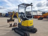 2018 Wacker Neuson EZ17 mini excavator, rear three-quarter view