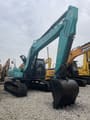 2023 Kobelco SK200-8 crawler excavator, front three-quarter view
