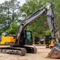 Volvo EC140E crawler excavator, side view