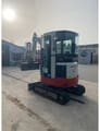 2019 Takeuchi TB23R mini excavator, rear three-quarter view