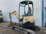 2015 Yanmar VIO25-4 mini excavator, rear three-quarter view