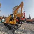 2024 Komatsu PC56 excavator, front three-quarter view