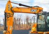 2011 JCB JS145W wheel excavator boom and cab detail