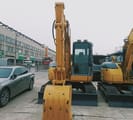 Komatsu PC78US-6 mini excavator, front view