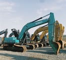 2019 Kobelco SK210 crawler excavator, side profile view