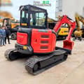 Hitachi ZX55USR-5A mini excavator, rear three-quarter view