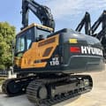 Hyundai HX130 Crawler Excavator, rear three-quarter view