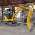 Komatsu PC50MR mini excavator, side view