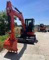 Kubota KX163 mini excavator, front three-quarter view