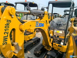 2022 XCMG XE17U Crawler Excavator with a yellow boom and arm, featuring the 'SWL210kg' marking.