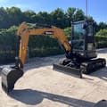 2024 Sany SY35U mini excavator, front three-quarter view