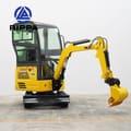 2026 Rippa R327 Mini Excavator with a clear view of the engine compartment vents.