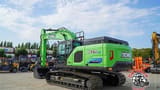 2026 XCMG XE270-EV crawler excavator, rear three-quarter view
